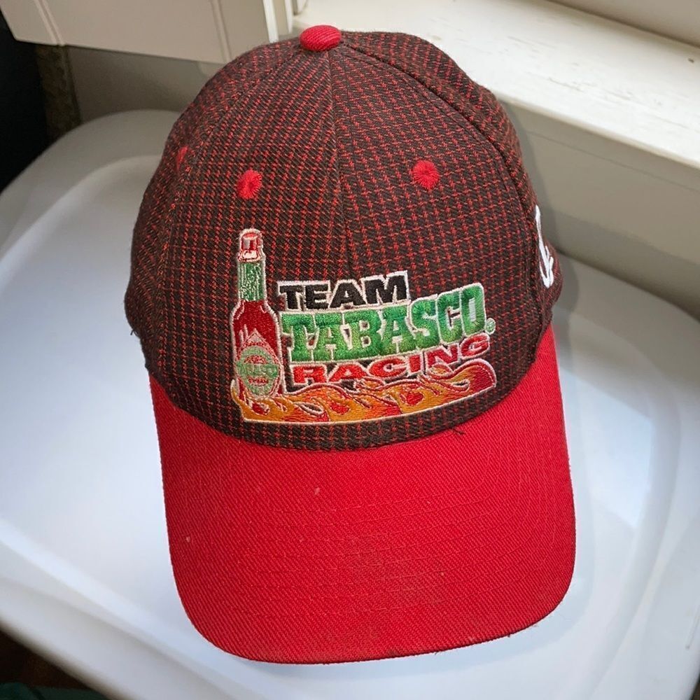 Vtg NASCAR Logo Athletic Team Tabasco Racing Todd Bodine red & black cap